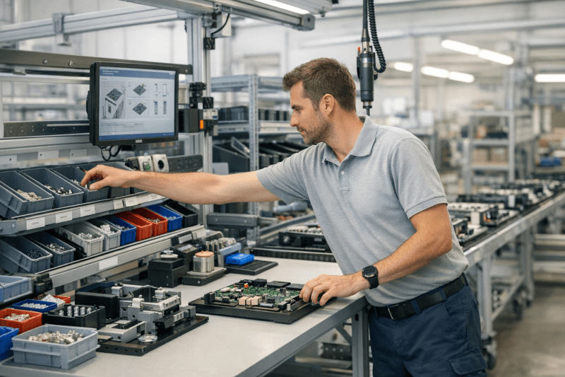 Lean Production in der Montage: Verschwendung stoppen durch smarte Arbeitsplatzgestaltung
